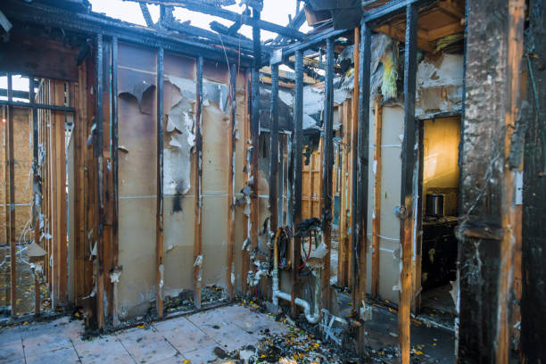 Professional Emergency Fire Damage Restoration technician working in Hilltown, PA